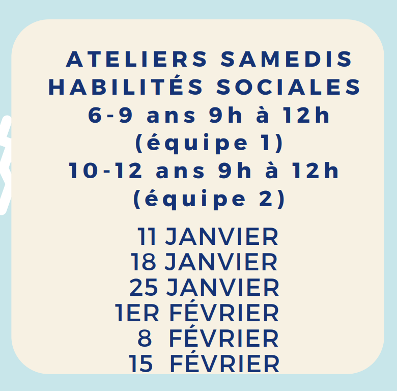 Ateliers Samedis Habilités Sociales